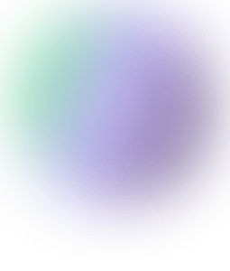 A purple and green circle centered on a white background.