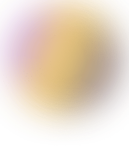 A circle divided into yellow and purple sections, showcasing a vibrant color contrast.