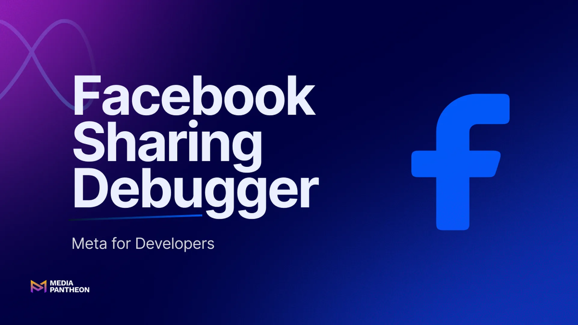 Facebook Sharing Debugger banner with Meta for Developers and Facebook logo.